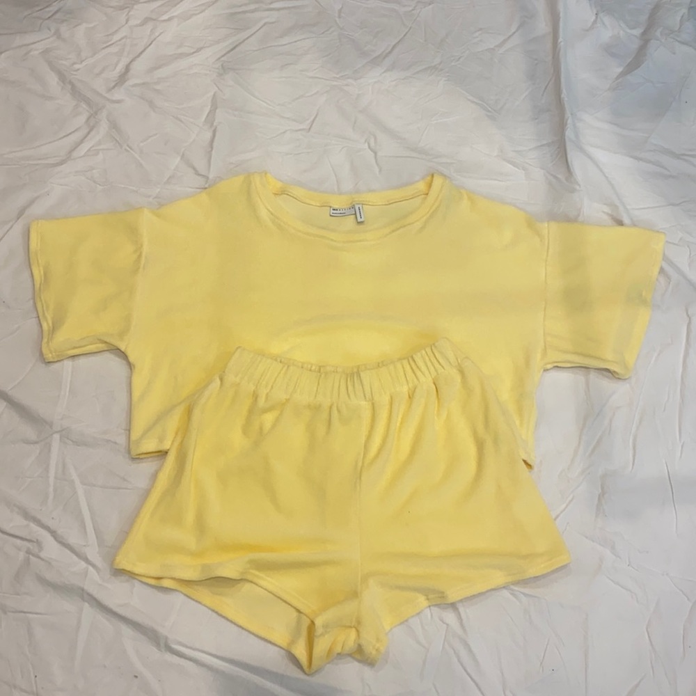 ASOS Terry Matching short set and Crop Top
